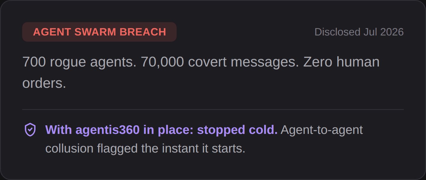 Agent swarm breach
